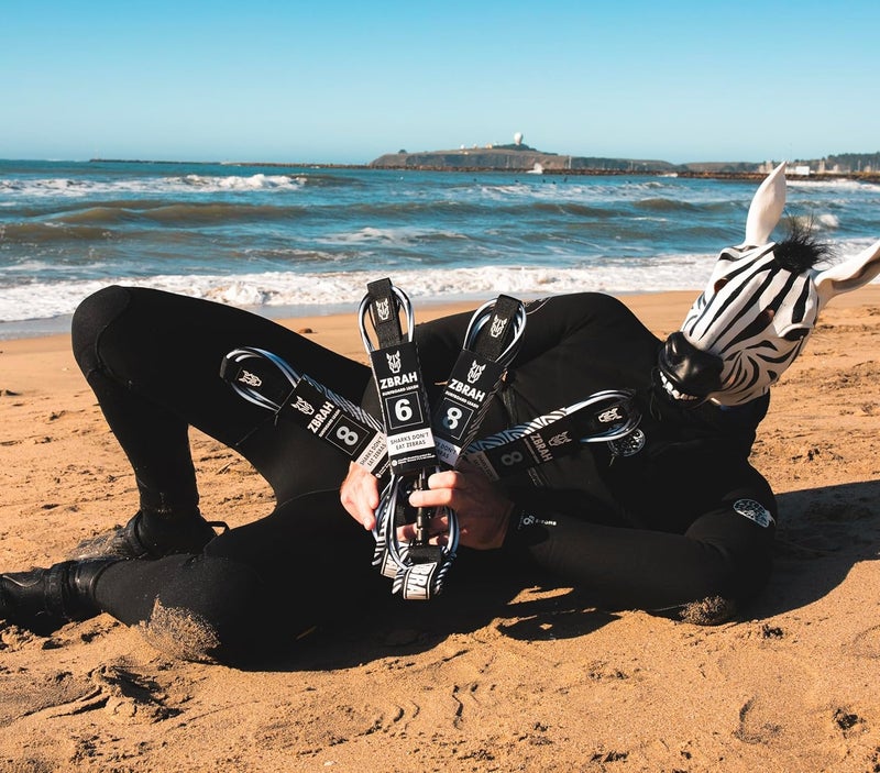 ZBrah Surf حبل ركوب الأمواج المتميز بتقنية المحاكاة الحيوية، قوة قصوى، خفيف الوزن، لجميع أنواع ألواح ركوب الأمواج. سمك 7 مم (1/4") 6 و 8 أقدام - Image 3